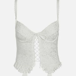 VS For love and lemons 🍋 lace up bustier sz Small